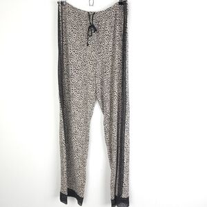 Victoria's secret animal print lace trim pajama soft bottoms size L